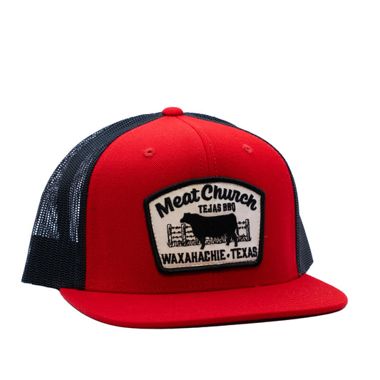tejas-bbq-patch-hat-red-black-x9 RedMCwCowFlatBill.jpg